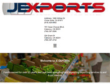 Tablet Screenshot of je-exports.com